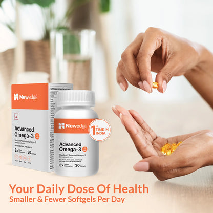 Newedge Advanced Omega-3 Daily- 650 mg MaxSimil® Patented Fish Oil 30 Capsules